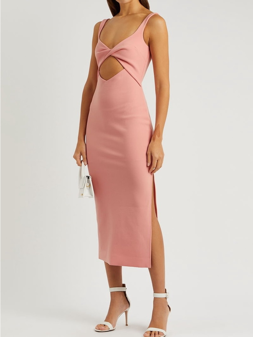 Bec & Bridge Twist-Front Cutout Midi Dress in Pink - Picture 2 of 10